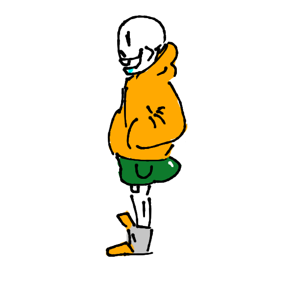 Papyrus, alternatively named 'J' in a simple side view.